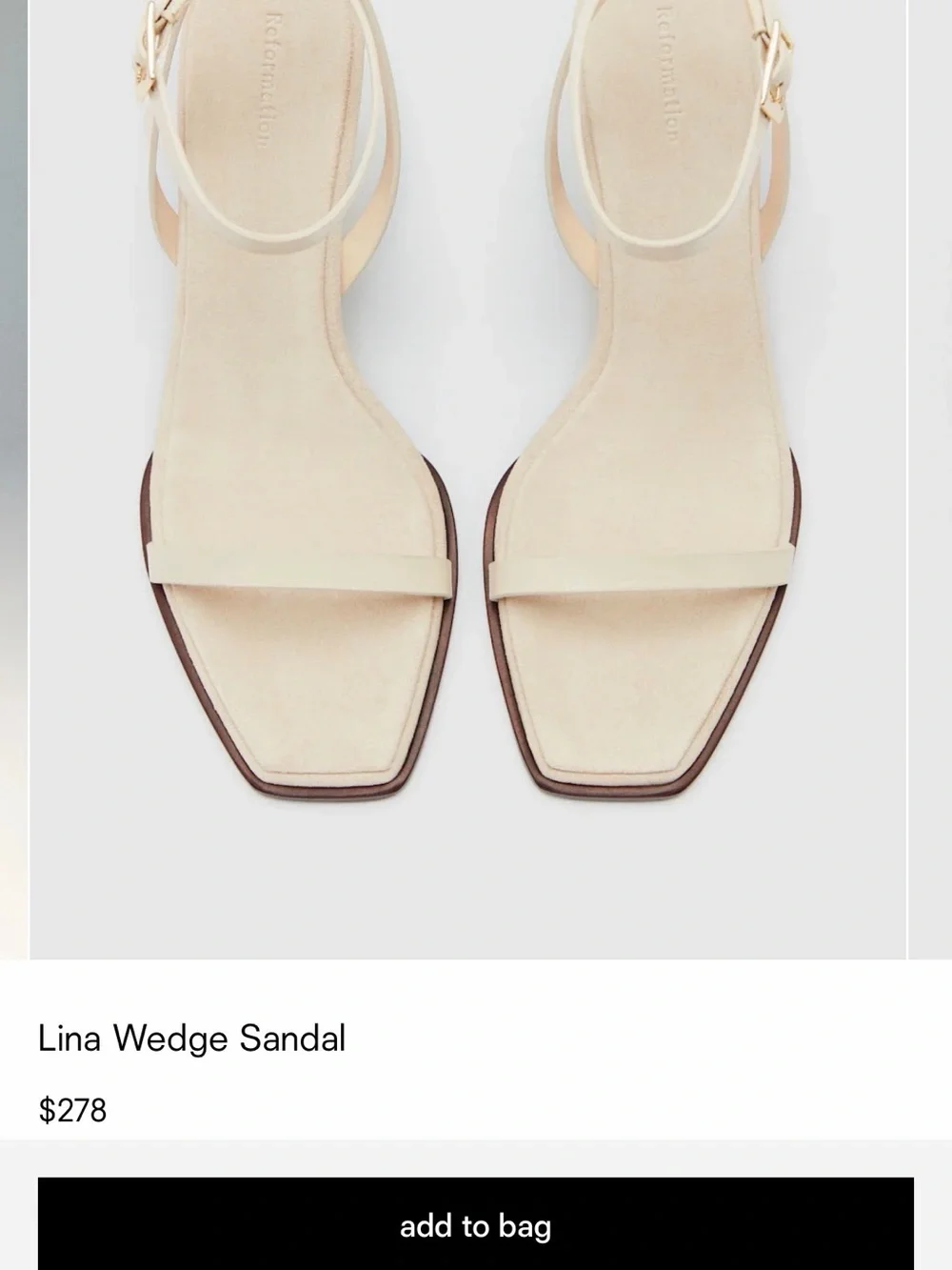 Lina Wedge Sandal — Cream Women's Sandal